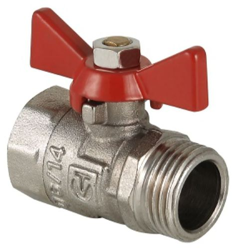 Кран шаровый латунь никелированный VALTEC COMPACT VT.093 3/4", вид