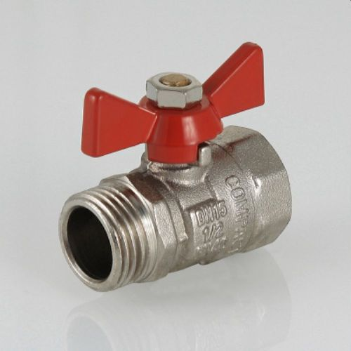 Кран шаровый латунь никелированный VALTEC COMPACT VT.093 3/4", изображение