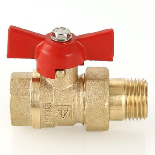 Кран шаровой латунь никелированный VALTEC СТАНДАРТ VT.127.G.05 3/4", изображение