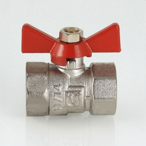 Кран шаровый латунь никелированный VALTEC COMPACT VT.092 3/4", фотография