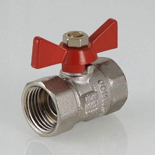 Кран шаровый латунь никелированный VALTEC COMPACT VT.092 3/4", картинка