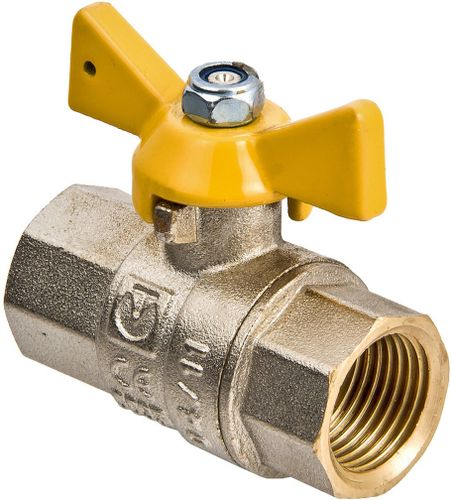Кран шаровой латунь никелированный VALTEC VALGAS CVT027704 1/2", фотография