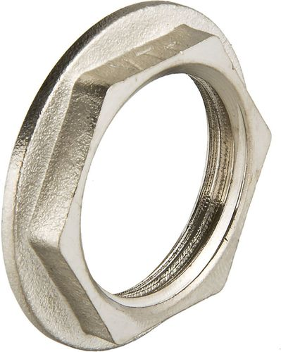 Контргайка латунь никелированная VALTEC 3/4", крупный план