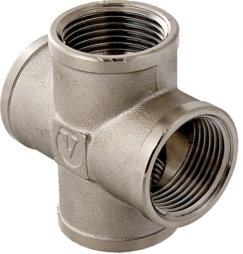 Крестовина латунь никелированная VALTEC 1/2", изображение