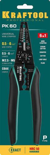 Стриппер KRAFTOOL PK-60 многофункциональный, 0.5 - 6 кв.мм 22658, изображение