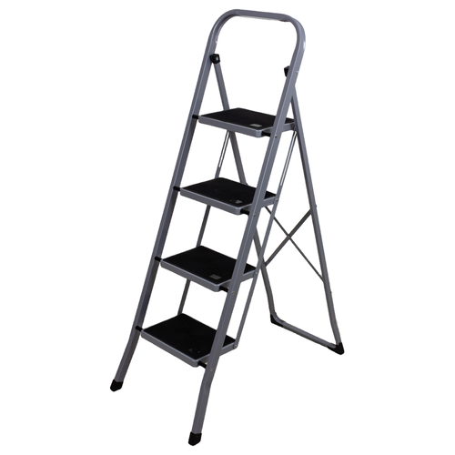 Стремянка стальная 4 ступени JOY Home Slimmy до 150 кг 122x49x4,5 см, детальное фото