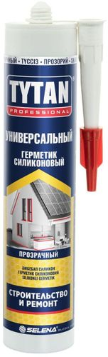 Герметик силиконовый универсальный TYTAN бесцветный 280 мл, крупный план