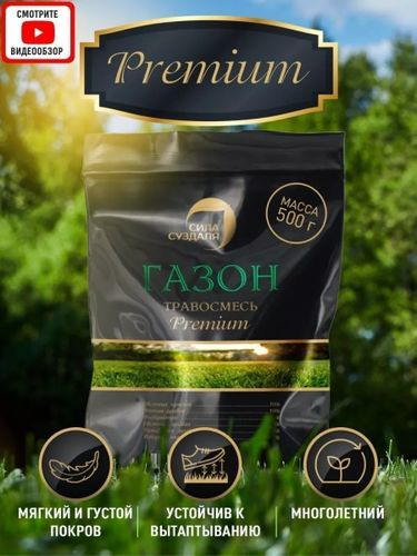 Газон Premium  Сила Суздаля 500 г, крупный план