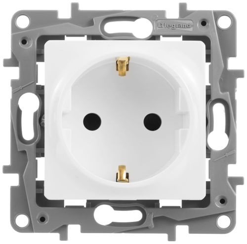 Розетка электрическая Legrand Etika 672222 белый, вид