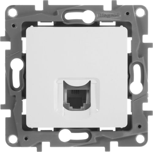 Розетка RJ-11 1 пост Legrand Etika белый, вид