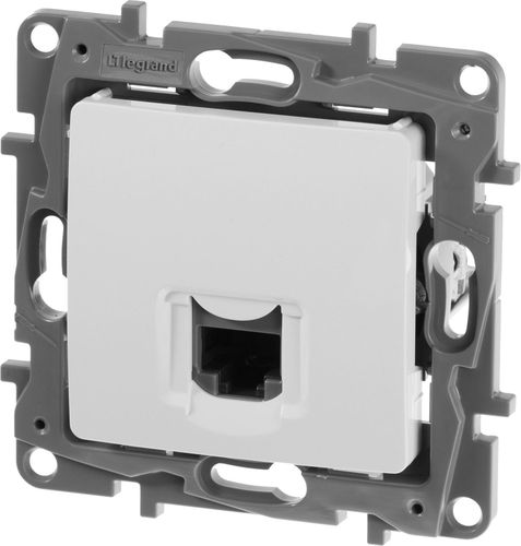 Розетка RJ-45 1 пост Legrand Etika белый, фотография