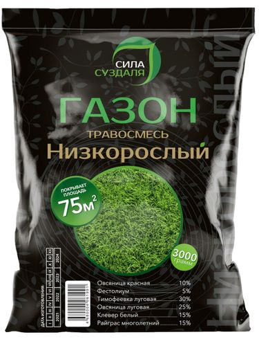 Газон Низкорослый Сила Суздаля 3 кг, вид