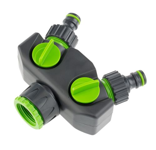 Коннектор 2-х канальный AMIGO 1/2", 3/4", 79003, вид