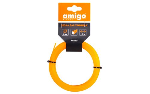 Леска для триммера AMIGO квадрат 2мм 15м, картинка