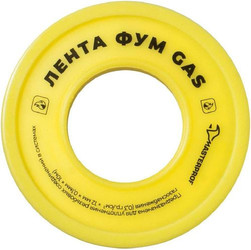 Лента ФУМ GAS 12 мм х 0,1 мм х 10 м, крупный план