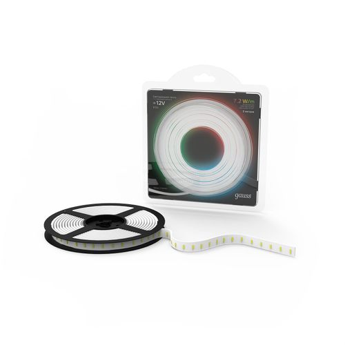 Лента Gauss LED 5050/30-SMD 7.2W 12V DC RGB (блистер 5м),, детальное фото