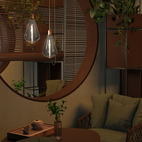 Лампа Gauss Filament ST164 6W 330lm 4000К Е27 gray straight LED 1/6, вид