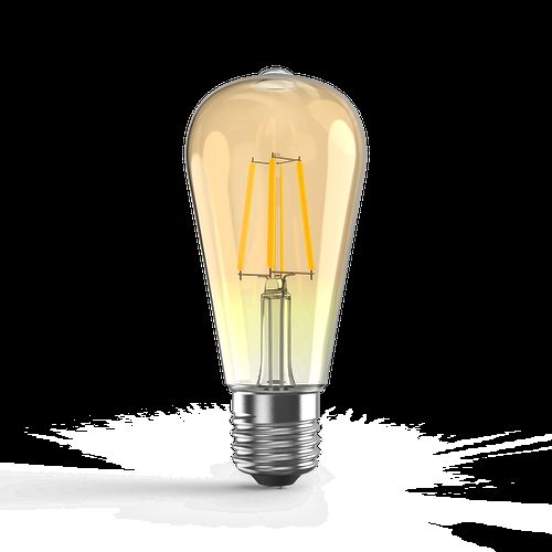 Лампа Gauss Filament ST64 6W 550lm 2400К E27 golden LED 1/10/40, вид