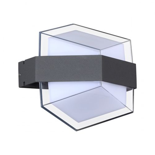 Ландшафтный настенный светильник STREET KAIMAS, LED 12W, 4000K, IP54, 18,4х17,6х10,2 см, темно-серый, фотография