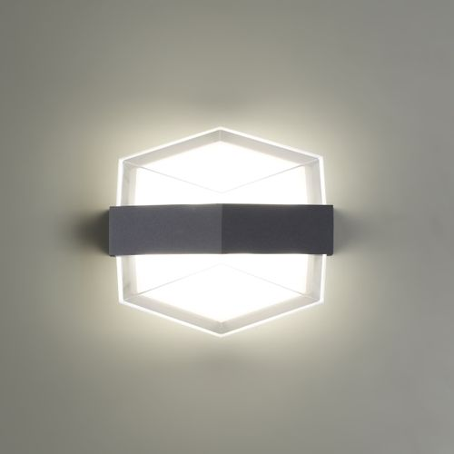 Ландшафтный настенный светильник STREET KAIMAS, LED 12W, 4000K, IP54, 18,4х17,6х10,2 см, темно-серый, картинка