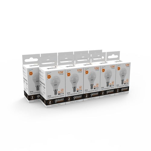 Лампа Gauss Elementary Шар 12W 880lm 3000K Е14 LED, картинка