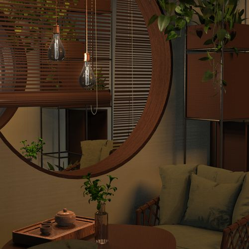 Лампа Gauss Filament PS160 6W 330lm 4000К Е27 gray straight LED 1/6, детальное фото