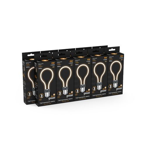 Лампа GAUSS Filament Artline А72 4w 330lm 2700к е27 milky LED 1/10/100, вид