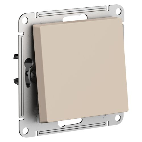 Переключатель 1-клавишный Systeme Electric Atlas Design 1712775 песочный, фотография