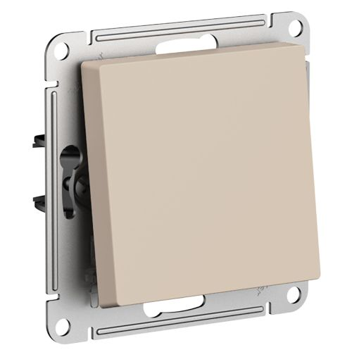 Переключатель 1-клавишный Systeme Electric Atlas Design 1712778 песочный, крупный план