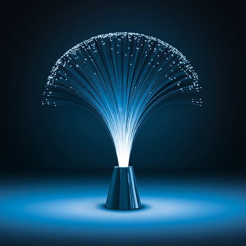 Настольный светильник Gauss 1W RGB FIBER LIGHT 3xAA 340mm серебро LED 1/12, фотография