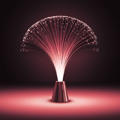 Настольный светильник Gauss 1W RGB FIBER LIGHT 3xAA 340mm серебро LED 1/12, детальное фото