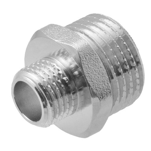 Ниппель - переходник (бочонок) 1/2" х 1/4" н/н MPF, фотография