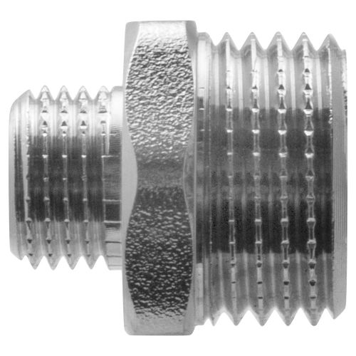 Ниппель - переходник (бочонок) 1/2" х 1/4" н/н MPF, детальное фото
