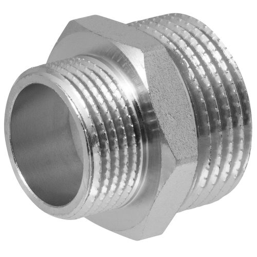 Ниппель - переходник (бочонок) 1" х 3/4" н/н MPF, изображение