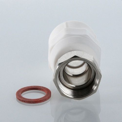 Муфта неразъёмная полипропиленовая VALTEC 3/4" х 25 мм, крупный план