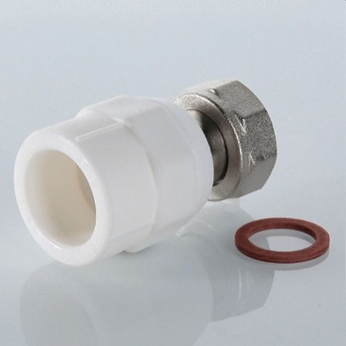 Муфта неразъёмная полипропиленовая VALTEC 3/4" х 25 мм, крупный план
