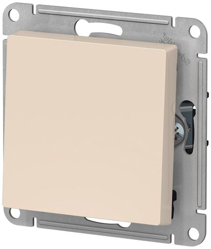 Переключатель 1-клавишный Schneider Electric Atlas Design ATN000271 бежевый, фотография