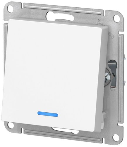 Переключатель 1-клавишный Schneider Electric Atlas Design ATN000163 белый, фото