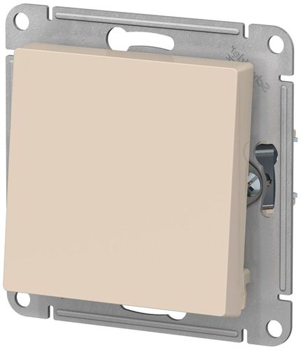 Переключатель 1-клавишный Schneider Electric Atlas Design ATN000261 бежевый, детальное фото