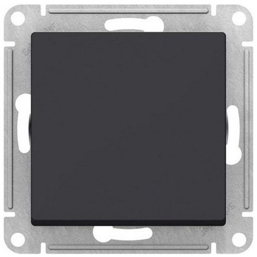 Переключатель 1-клавишный Schneider Electric Atlas Design ATN001061 карбон, крупный план