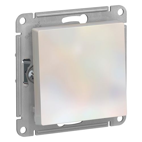Переключатель 1-клавишный Systeme Electric Atlas Design 1240295 жемчужный, детальное фото