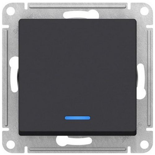 Переключатель 1-клавишный Schneider Electric Atlas Design ATN001063 карбон, вид