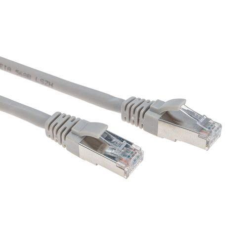 Патч-корд REXANT F/UTP CAT 6 RJ45-RJ45 26AWG LSZH серый 3 м, крупный план