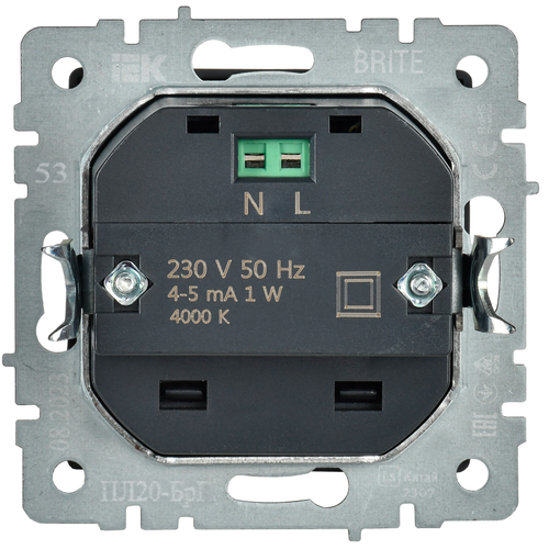 BRITE Подсветка LED встраиваемая ПЛ20-БрГ граф. IEK, вид