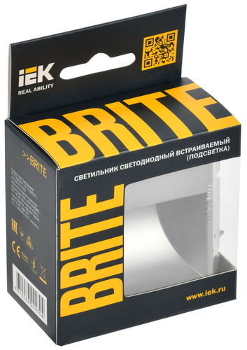 BRITE Подсветка LED встраиваемая ПЛ20-БрА алюм. IEK, фото