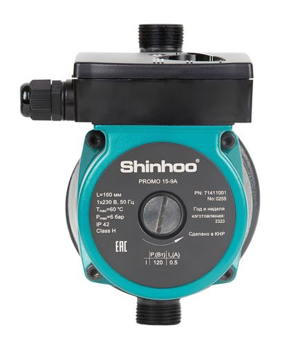 Циркуляционный насос SHINHOO PROMO 15-9A композит PES/PP зеленый, детальное фото