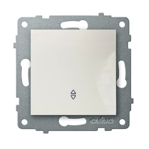 Переключатель 1-клавишный OVIVO 600-000201-209 белый, крупный план
