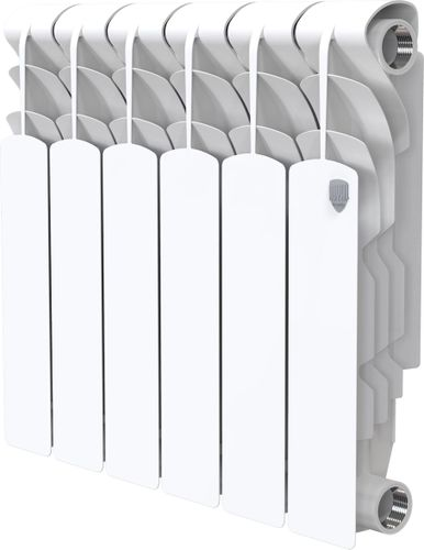 Радиатор биметаллический Royal Thermo Revolution 350 6 секций белый, детальное фото