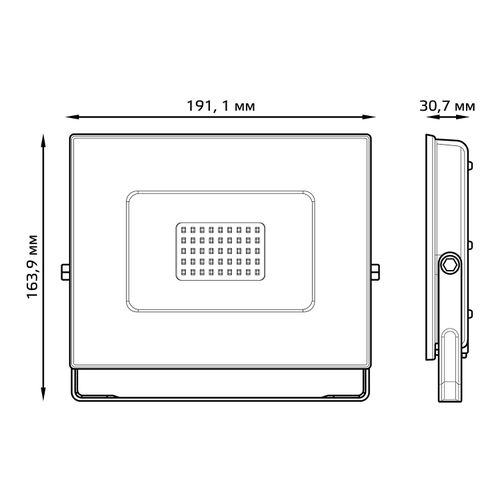 Прожектор светодиодный GAUSS Elementary G2 70W 6300lm IP65 6500К черный, изображение