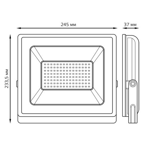 Прожектор светодиодный Gauss Elementary G2 100W 9000lm IP65 6500К черный, картинка
